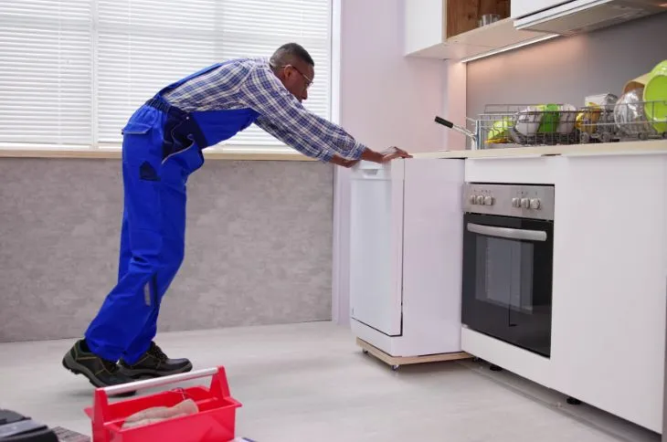 Kitchen assembly on move day